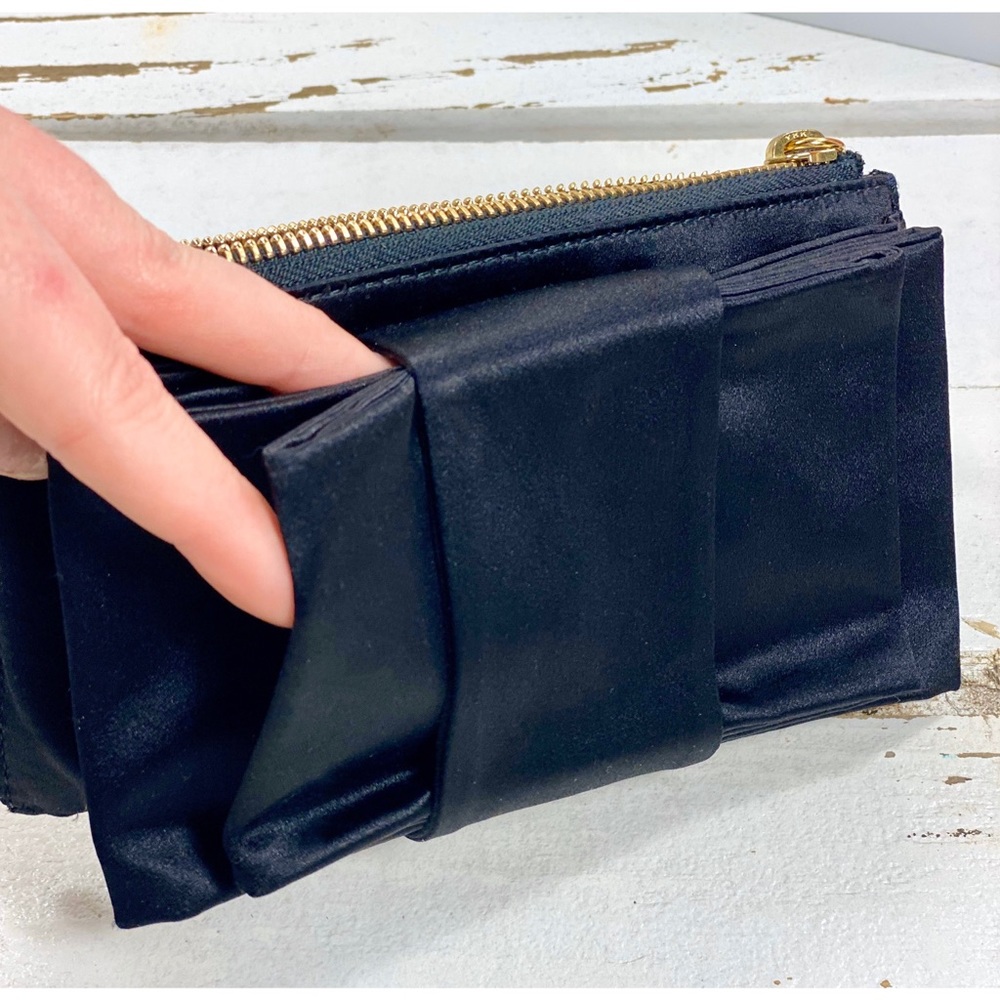Valentino Garavani “Elyse Walker” Satin Bow Clutch - Picture 2 of 9